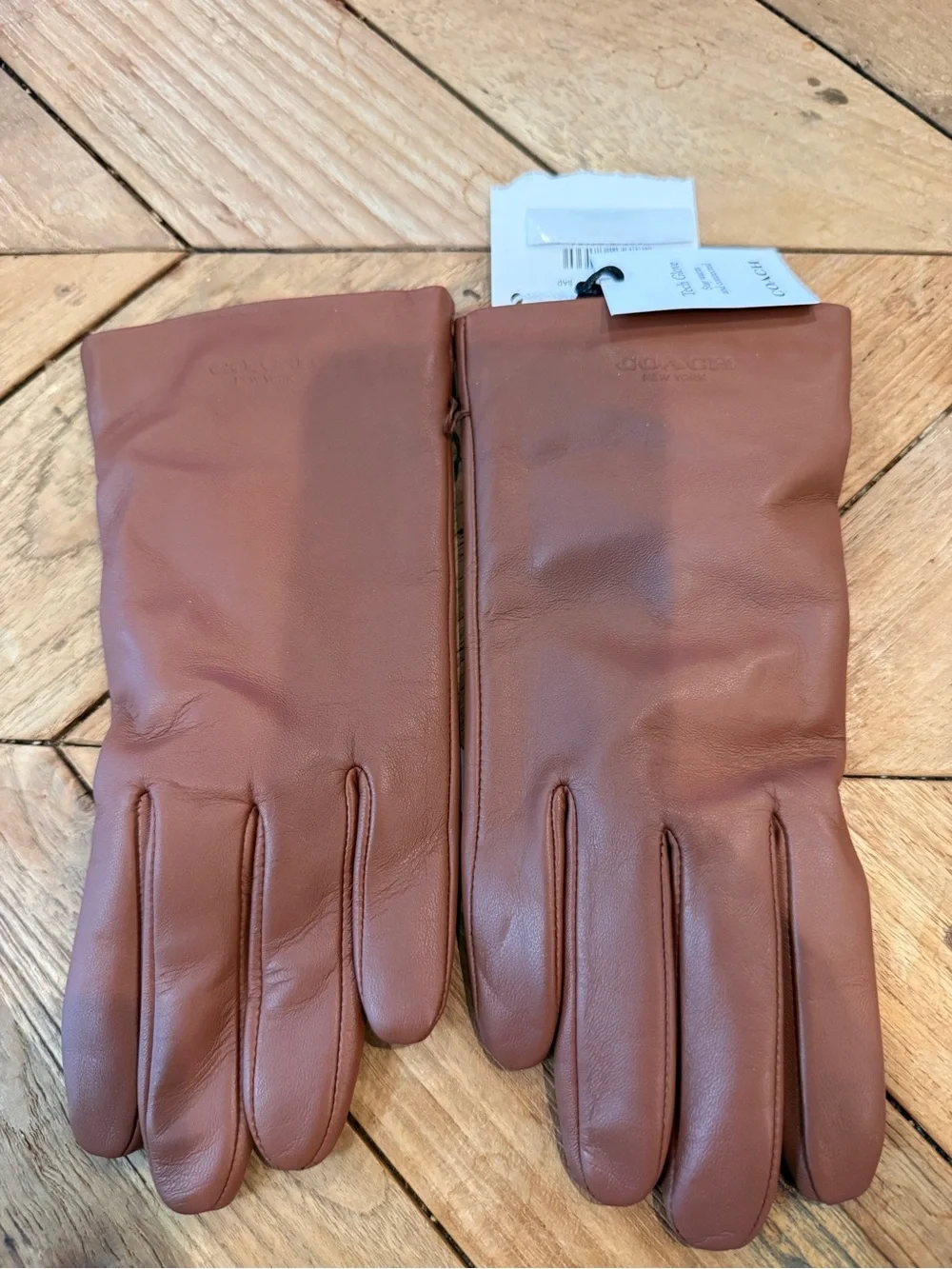 Coach Brown Leather Women's Gloves